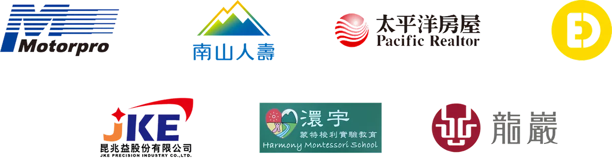 大熊老爸合作企業品牌 logo 牆